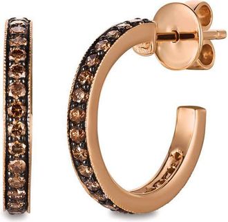 Le Vian Ladies Chocolate Diamonds Fashion Earrings in 14k Strawberry Gold