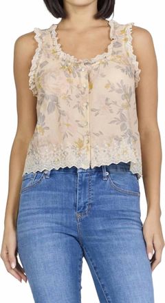 Dear John Denim Button Front Ada Top In Tuscan Bouquet