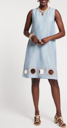 Frances Valentine Lilly Cut Out Mini Dress in Air Blue/oyster at Nordstrom, Size X-Large