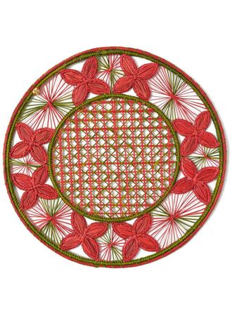 Cabana Louloudi woven placemat - unisex - Wicker - OS - Red