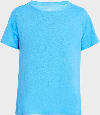 Eileen Fisher Crewneck Organic Linen Jersey Tee
