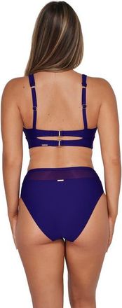 Sunsets Annie High Waist Bikini Swim Bottoms in Indigo at Nordstrom, Size X-Small