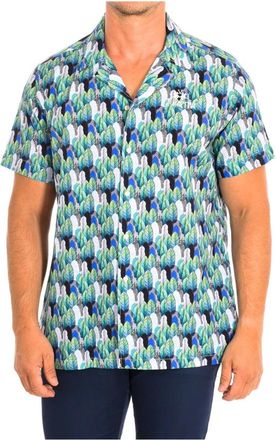 La Martina Short Sleeve Shirt - Heren - Korte mouwen Overhemden - Groen - 2XL - Katoen - Overhemden