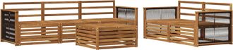 vidaXL Conjunto De Sof&aacute;s De Exterior 6 Uds. Natural Vidaxl