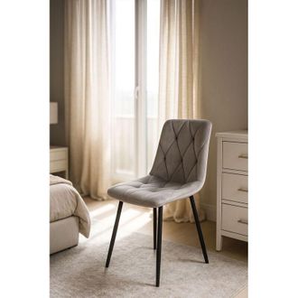 Regalos Miguel Sillas Comedor - Silla Lyke Terciopelo - Gris
