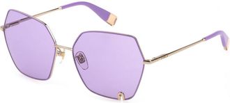 Furla SFU599 0F78 Womens Sunglasses Gold Size 58
