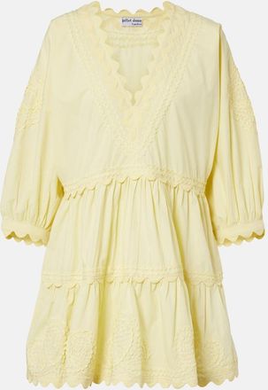 Juliet Dunn Embroidered cotton minidress