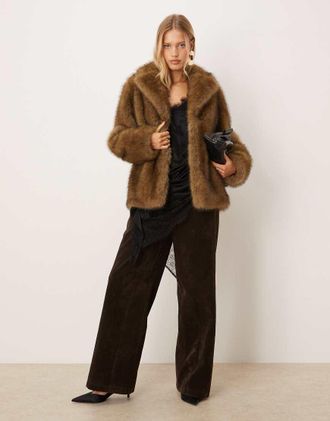 Mango Giacca in ecopelliccia beige-Neutro