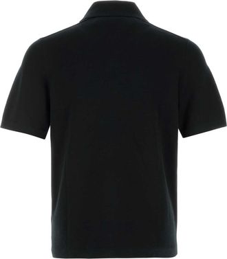 Burberry Mens Wool Polo Shirt Black Sweater