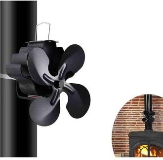 OEM Ventilador Para Estufa De Le&ntilde;a Tuserxln - Folaya - 4 Aspas - Aluminio Anodizado - Ahorro De Energ&iacute;a - Silencioso