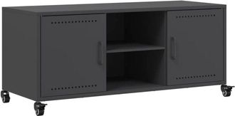 vidaXL Tv Cabinet Black 100.5x39x43.5 cm Steel Vidaxl