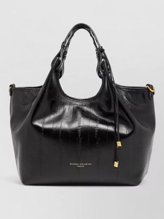 Gianni Chiarini dua tote bag detachable strap goldtone hardware top handles