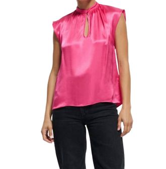 Nation Ltd Jeanne Top In Pink Flambe