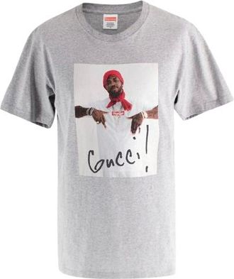 SUPREME Grey Gucci Mane Short Sleeve T-Shirt Size M