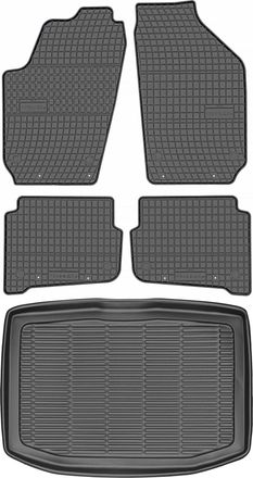 OEM Juego De Alfombrillas De Goma Para Coche Y Maletero Para Skoda Fabia I Hatchback (1999-2008)