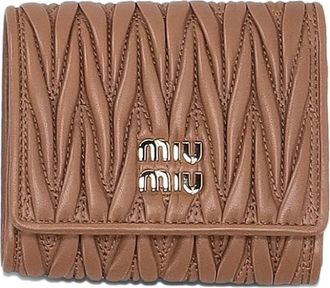 Miu Miu Portafoglio con stampa - Marrone
