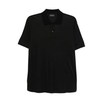 Emporio Armani Cotton Logo Polo Shirt - Heren - Polos - Zwart - 2XL - Katoen - Tops