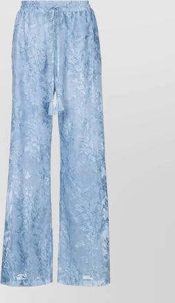 Ermanno Scervino wide leg sheer trousers elastic waistband