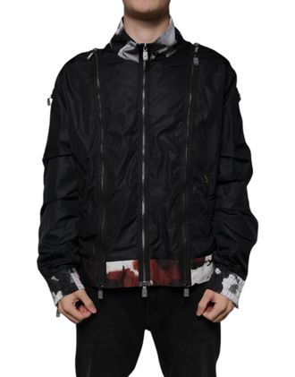 Dolce & Gabbana Multizip Bomberjack met Abstracte Print