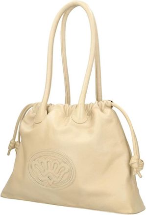 Fred De La Bretoniere Frida Handtas - Dames - Schoudertassen - Beige - ONE Size - Leer - Tassen