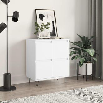 vidaXL Aparador De Madera Contrachapada Blanco 60x35x70 Cm Vidaxl
