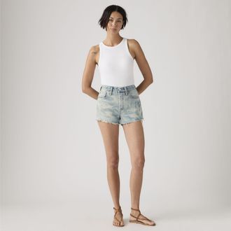 Levi's 501 Original High Rise Shorts - Womens - 23 - Blue