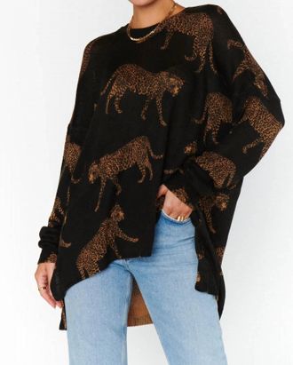 Show me your Mumu Bonfire Sweater In Black Feline