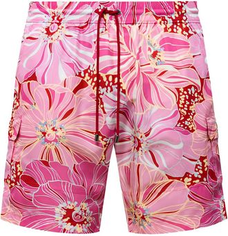 Dolce & Gabbana floral-print cargo swim shorts - men - Fabric - 6 - Pink