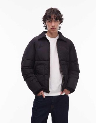 Wrangler Piumino taglio corto nero con colletto