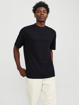 Jack & Jones Rundhalsshirt JACK & JONES JJEURBAN EDGE TEE SS O-NECK NOOS, Herren, Gr. XS, schwarz, Jersey, Obermaterial: 100% Baumwolle, unifarben, relaxed fit tai