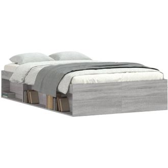vidaXL Bed Frame without Mattress Grey Sonoma 120x200 cm vidaXL