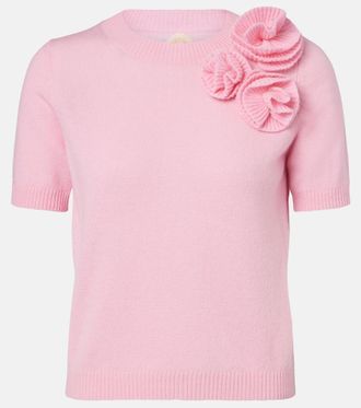 Jardin Des Orangers Floral-applique wool and cashmere sweater