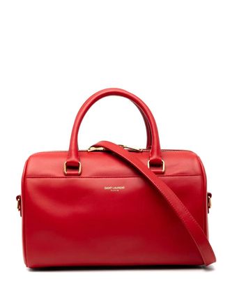 Saint Laurent 2014 Baby Leather Classic Duffle satchel - women - Calf Leather/Leather - One Size - Red