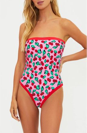 Beach Riot Amber One Piece Womens Mon Cherry Stretch Swimsuit FROG853