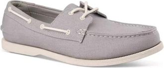 Club Room Elliot 100184110MN Mens Gray Canvas Comfort Casual Boat Shoes ZAP2365
