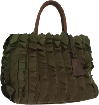 Prada Pre-owned Tote Bags, female, Green, Size: ONE SIZE Pre-owned Vintage Tote Bag