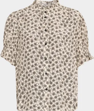 Rag & Bone Dakota Floral Silk-Blend Shirt