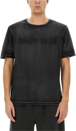 Helmut Lang New York Tee - Tops - Hombre - Negro - L