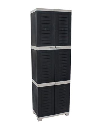 Sunnydaze Storage Cabinet With 4 Adjustable Shelves & Lockable Doors