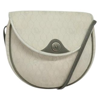 Dior Pre-owned Cross Body Bags, female, White, Size: ONE SIZE Pre-owned PVC Honeycomb Shoulder Bag
