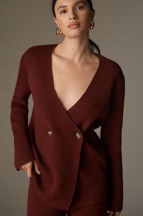 SER.O.YA Tundra V-Neck Double-Breasted Sweater