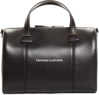 Christian Louboutin Small Tactical Leather Duffle Bag in Bk01 - Black at Nordstrom
