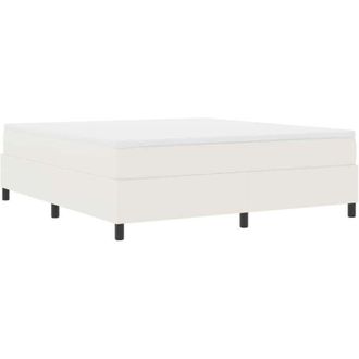 vidaXL Cama Tipo Box Spring Crema Y Blanco 203 X 180 X 60 Cm Vidaxl