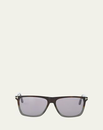Tom Ford Mens Fletcher Square Plastic Sunglasses