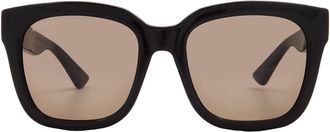 Gucci Brown Square Ladies Sunglasses GG1338S 005 54