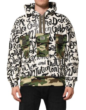 Dolce & Gabbana Multicolor Hooded DGMania Sweatshirt Mens Sweater