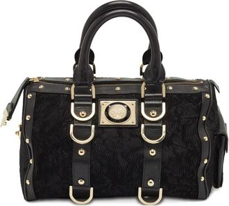 Versace Borsa a tracolla plissettata - Nero