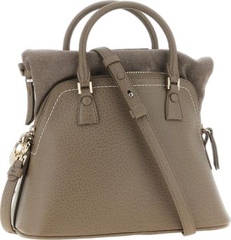 Maison Margiela Womens Gray Calfskin Shoulder Bag