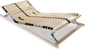 vidaXL Somier De L&aacute;minas Sin Colch&oacute;n Con 28 Listones 7 Zonas 70x200 Cm Vidaxl