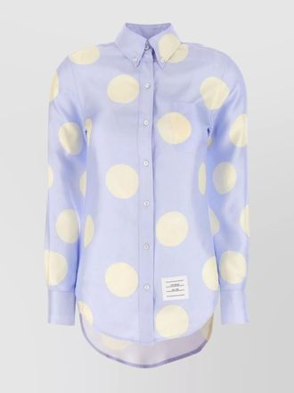 Thom Browne polkadot print silk shirt